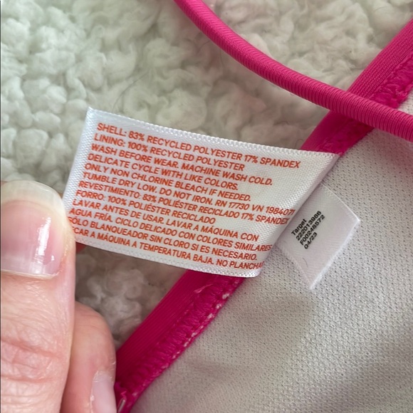 Cat & Jack Leopard Print Swimsuit Size 6/7 Girls Pink and Yellow - Picture 3 of 8